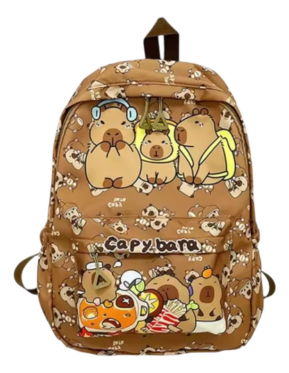 Mochila Escolar de Tela Grande Capibara (Varios modelos)