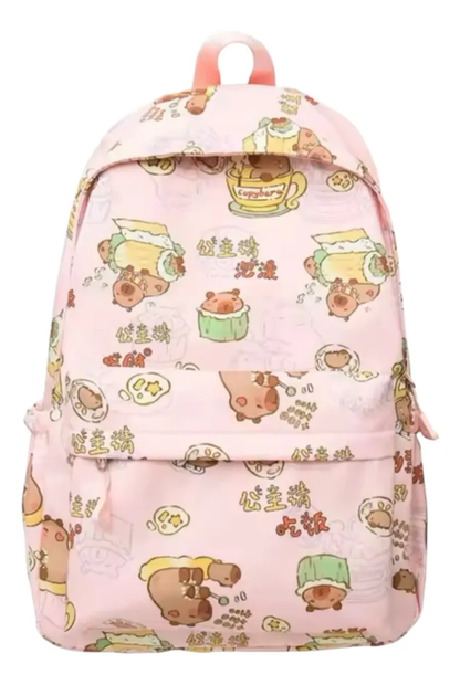 Mochila Escolar de Tela Grande Capibara (Varios modelos)
