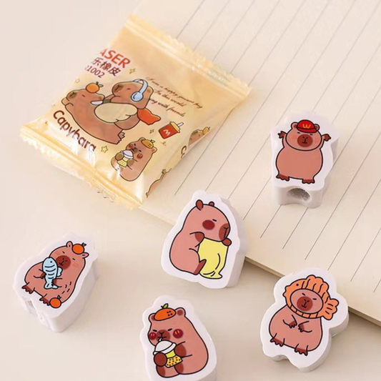 Set De 10 Gomas de Borrar Capibara