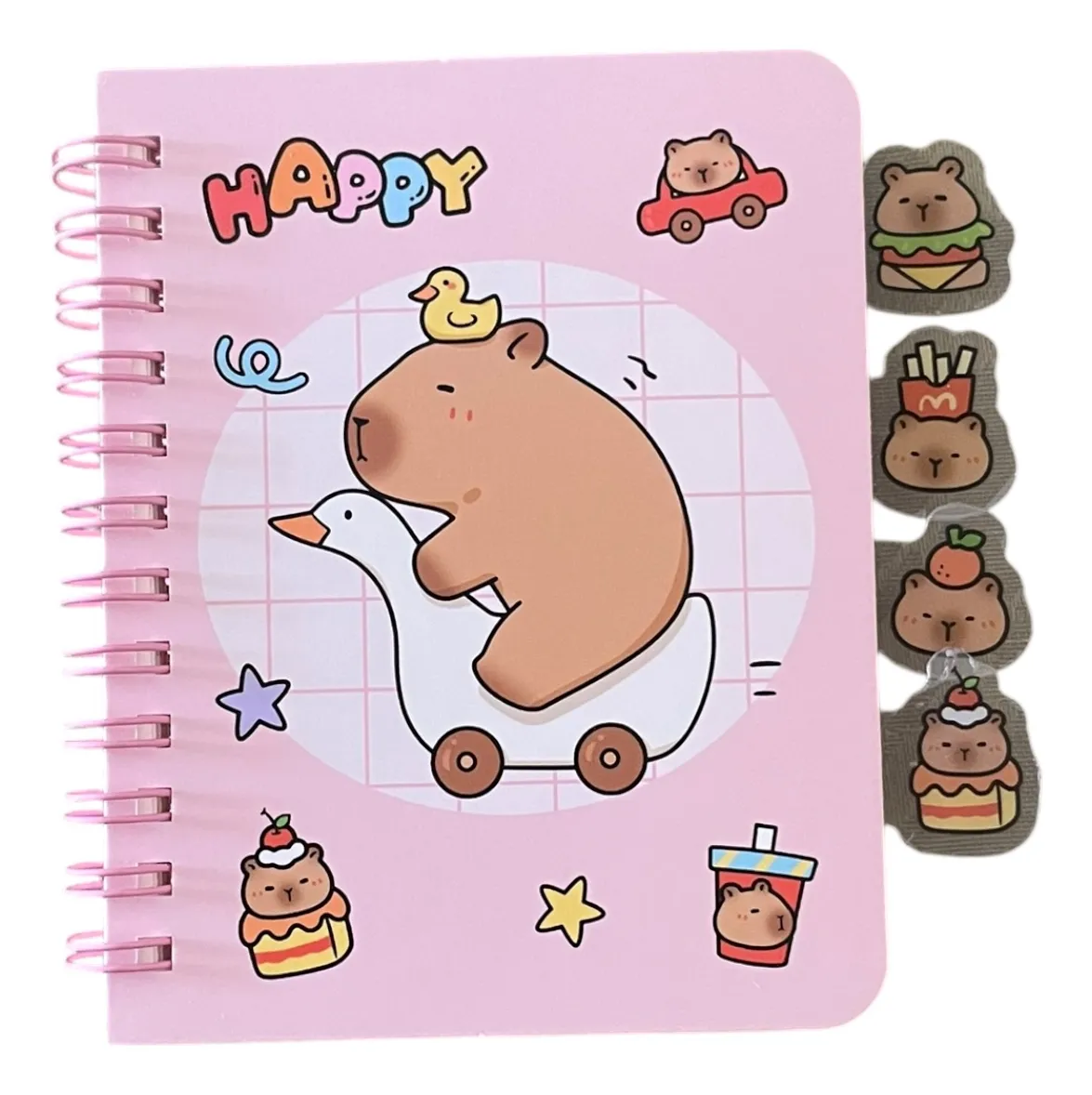 Libreta Pequeña Capibara con 4 separadores (Varios diseños)