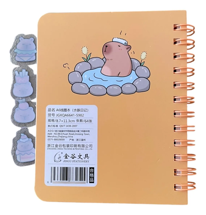 Libreta Pequeña Capibara con 4 separadores (Varios diseños)