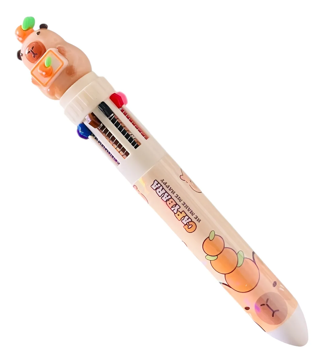 Lápiz Pasta Capibara 10 colores en 1 (Varios diseños)