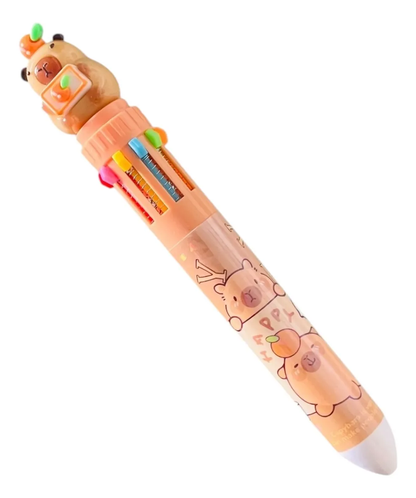 Lápiz Pasta Capibara 10 colores en 1 (Varios diseños)