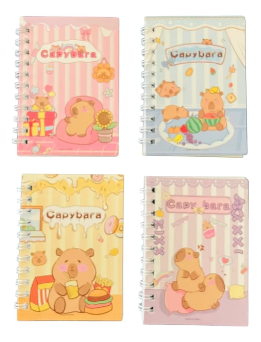 Set 4 Libretas Diseño Capibara
