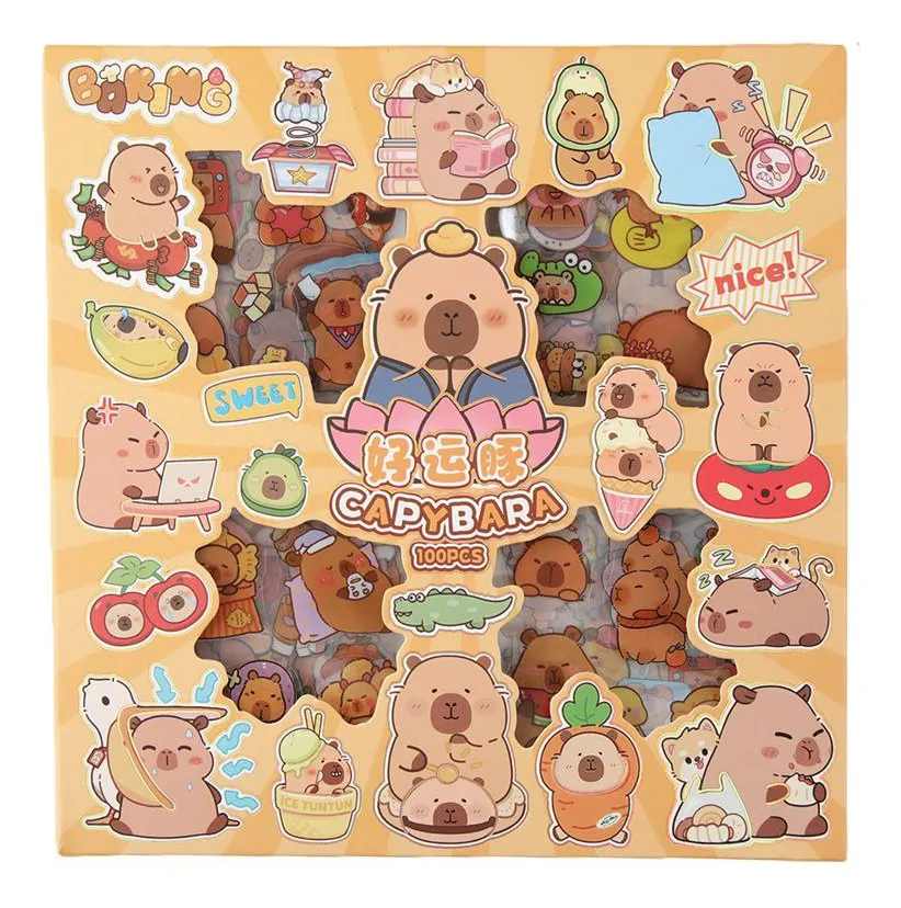 Stickers Capibara 480 Unidades Carpincho