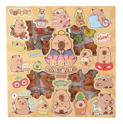 Stickers Capibara 480 Unidades Carpincho