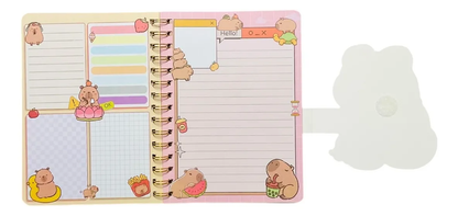 Set Libreta + Lápiz y Stickers Capibara