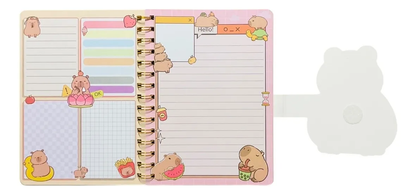Set Libreta + Lápiz y Stickers Capibara