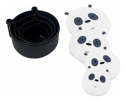 Set Contenedor Comida Escandalosos 4 Piezas (Varios diseños)