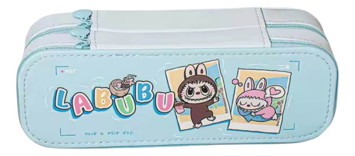 Estuche Escolar Doble Labubu para Niños
