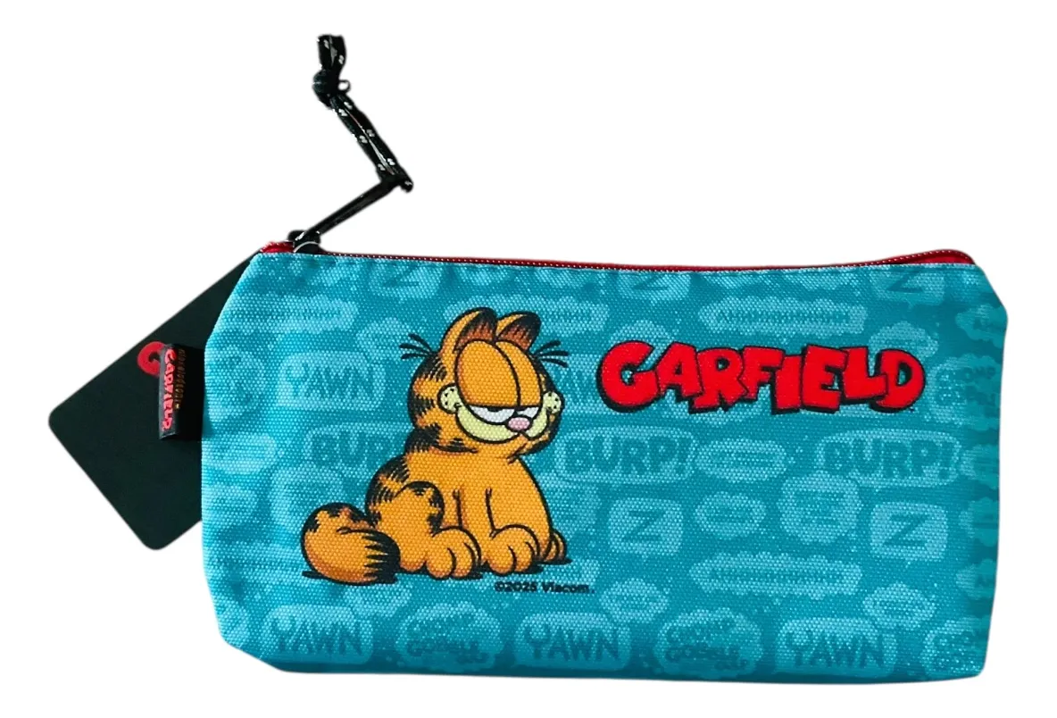 Estuche Escolar Más 12 Lápices De Colores Garfield