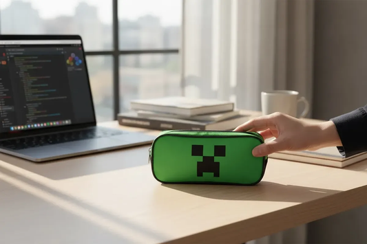 Estuche Escolar Doble Cierre Minecraft