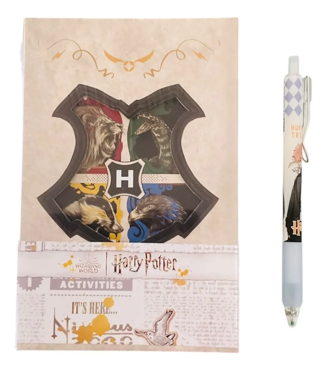 Libreta Harry Potter + Lápiz De Regalo Marrón Oscuro