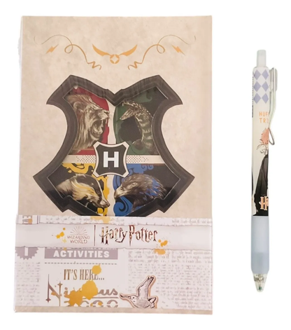 Libreta Harry Potter + Lápiz De Regalo Marrón Oscuro