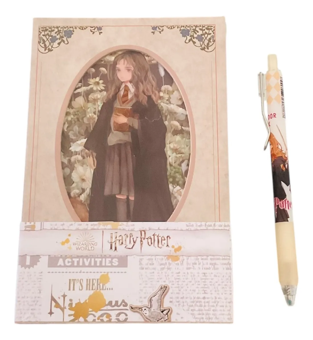 Libreta Harry Potter + Lápiz De Regalo Marrón Oscuro