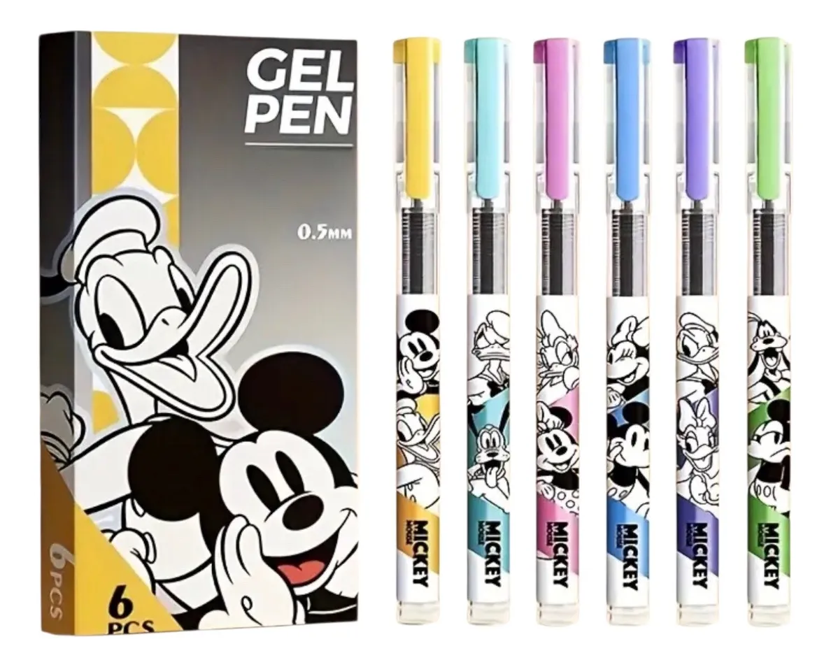 Set de 6 lápices Tinta Gel Mickey Mouse y Sus Amigos