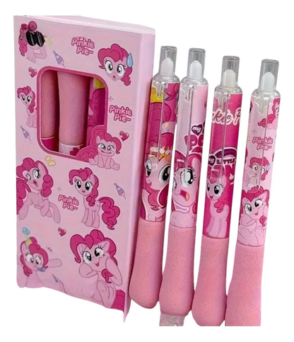 Set De 4 Lápices Pasta Negro Pinkie Pie
