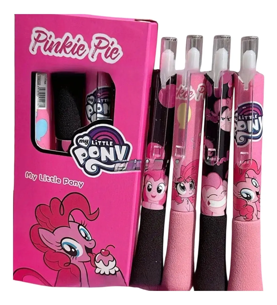 Set De 4 Lápices Pasta Negro Pinkie Pie