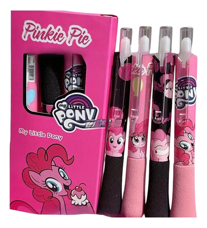 Set De 4 Lápices Pasta Negro Pinkie Pie