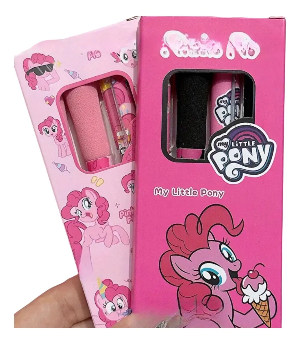 Set De 4 Lápices Pasta Negro Pinkie Pie