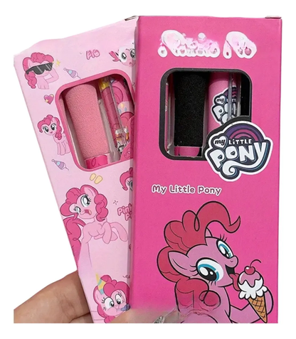 Set De 4 Lápices Pasta Negro Pinkie Pie