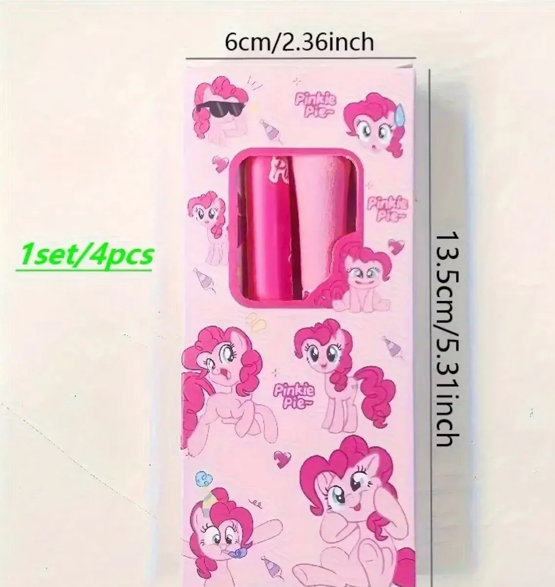 Set De 4 Lápices Pasta Negro Pinkie Pie