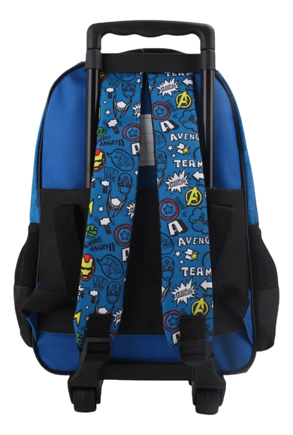 Tripack Mochila Escolar Con Ruedas Avengers (Mochila - lonchera - estuche)
