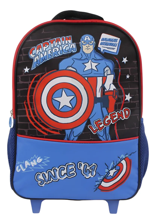 Mochila Escolar con Ruedas Capitán América 15 Litros