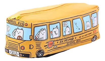Estuche Bus Escolar Kawaii