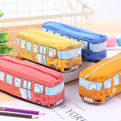 Estuche Bus Escolar Kawaii