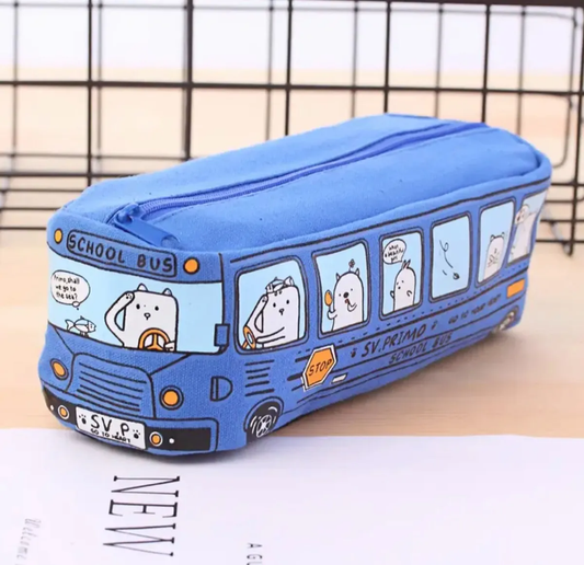 Estuche Bus Escolar Kawaii