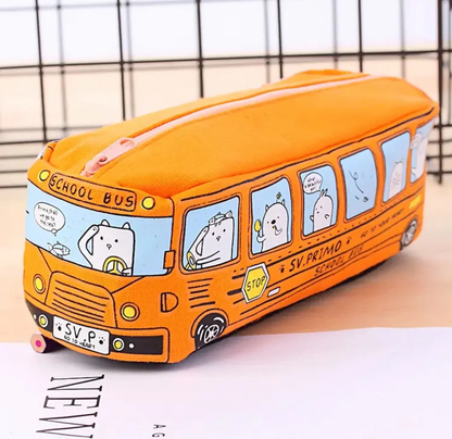 Estuche Bus Escolar Kawaii