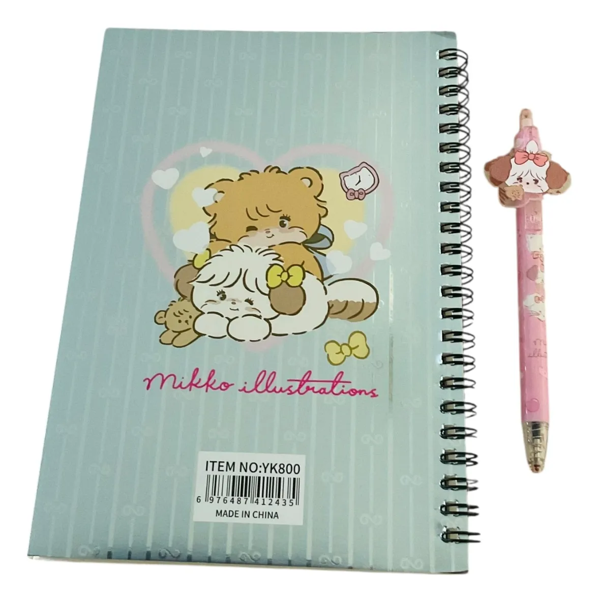 Libreta Mikko Kawaii con Lápiz (Varios diseños)