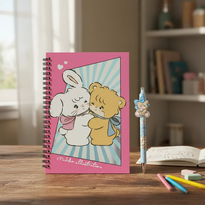 Libreta Mikko Kawaii con Lápiz (Varios diseños)