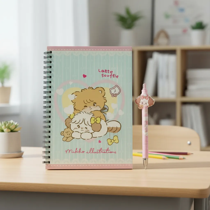 Libreta Mikko Kawaii con Lápiz (Varios diseños)