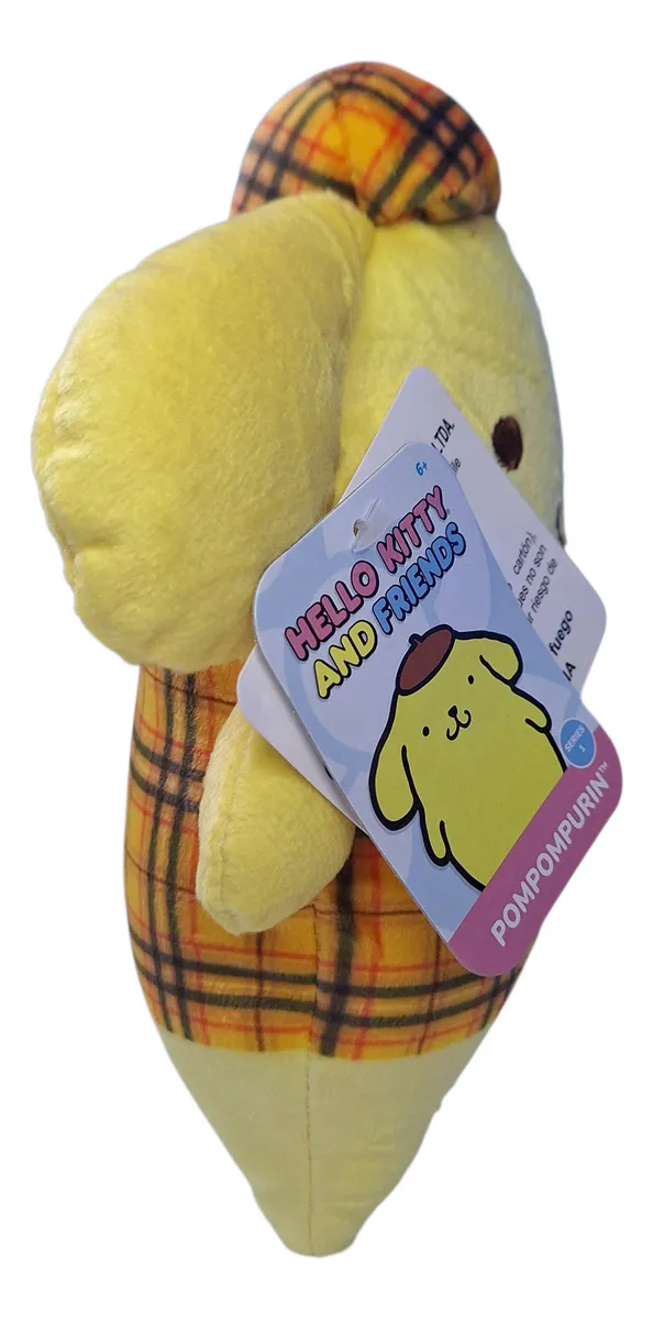 Peluche Amigos Sanrio cuadrillé 20 cm