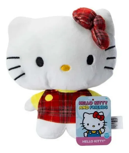 Peluche Amigos Sanrio cuadrillé 20 cm