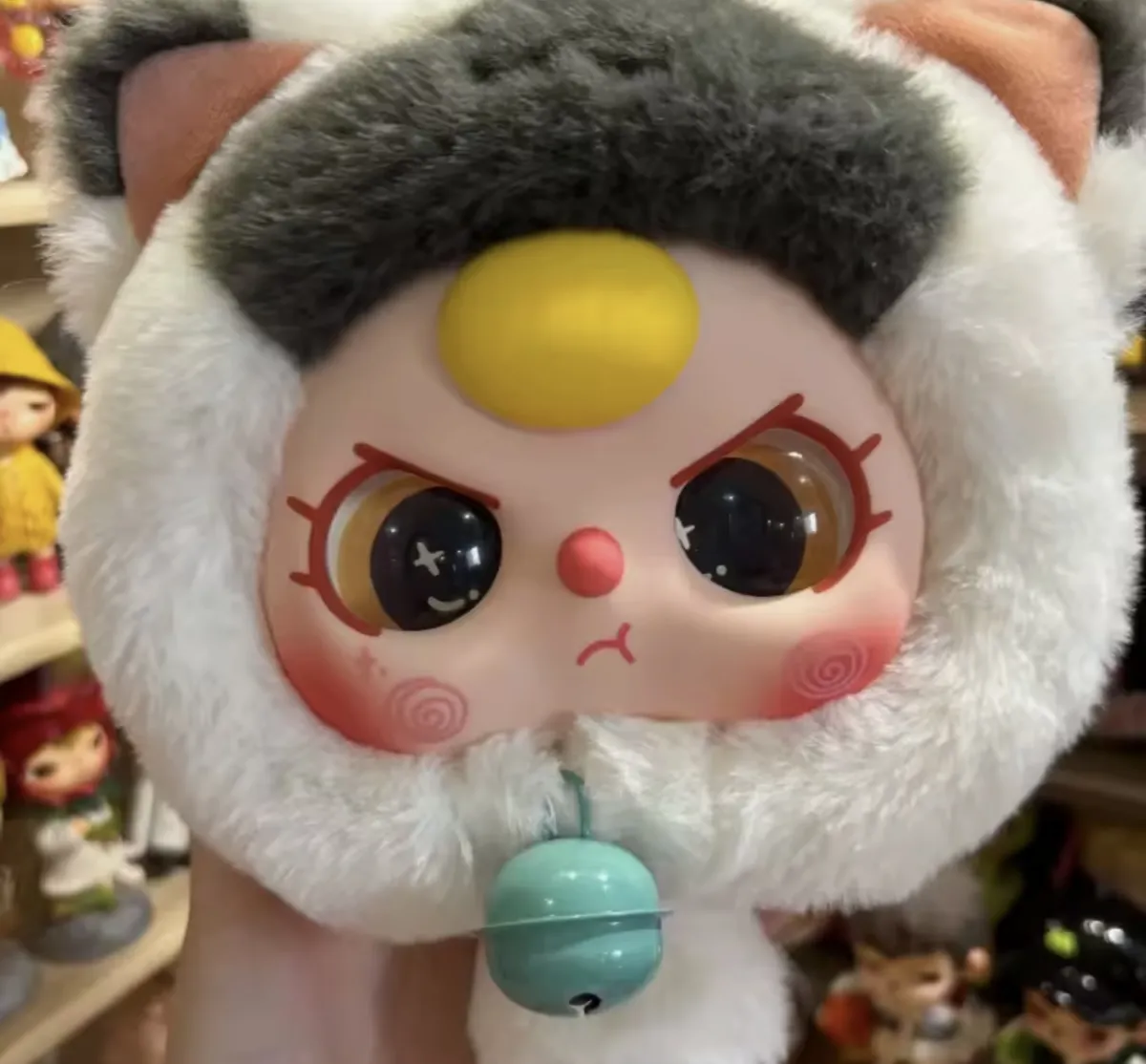 Blind Box Baby Three Fortune Cat Zipper Bag