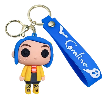Llavero Coraline Con Gancho y Correa