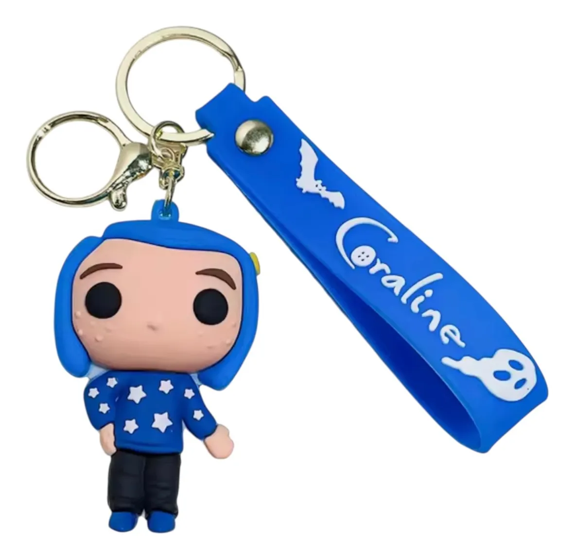 Llavero Coraline Con Gancho y Correa