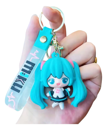 Llavero de Goma Kawaii Hatsune Miku (Varios diseños)