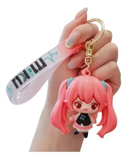 Llavero de Goma Kawaii Hatsune Miku (Varios diseños)