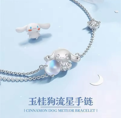 Pulsera My Melody & Cinnamoroll Bañada en Plata