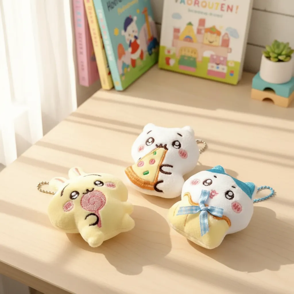 Set de 3 Llaveros de Peluche Chiikawa