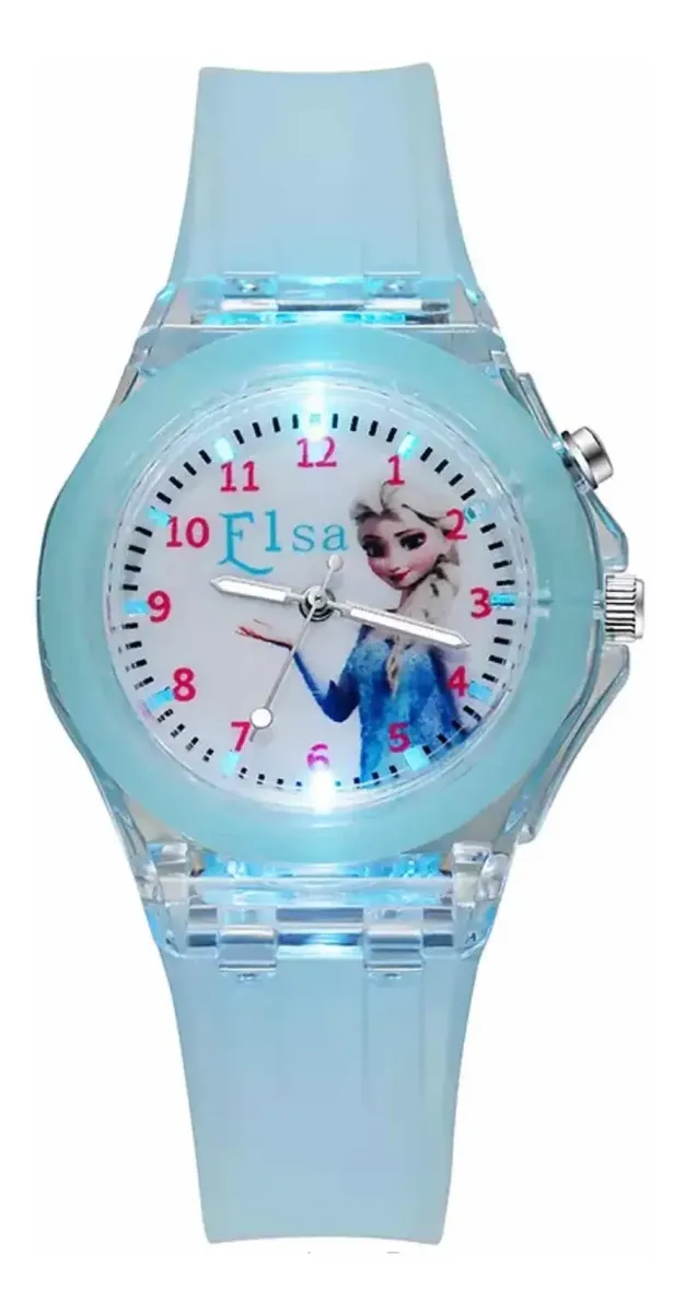 Reloj Frozen con Pulsera De Silicona y Luces LED