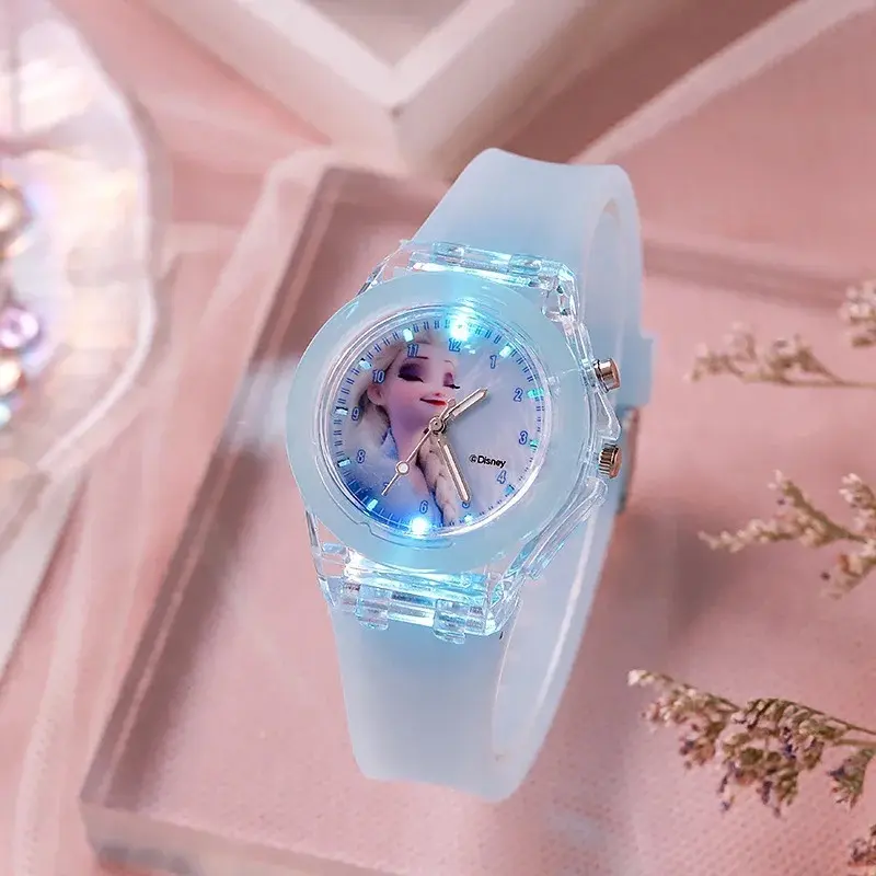 Reloj Frozen con Pulsera De Silicona y Luces LED