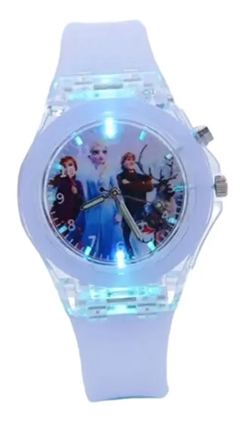 Reloj Frozen con Pulsera De Silicona y Luces LED