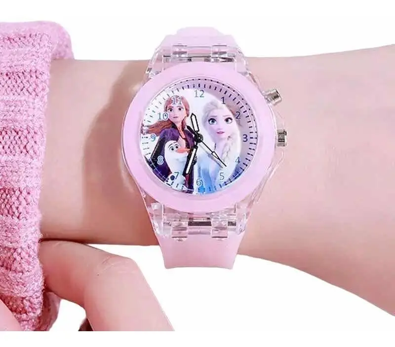 Reloj Frozen con Pulsera De Silicona y Luces LED