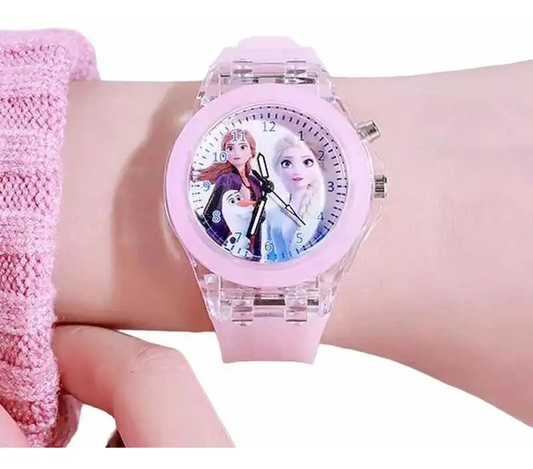 Reloj Frozen con Pulsera De Silicona y Luces LED