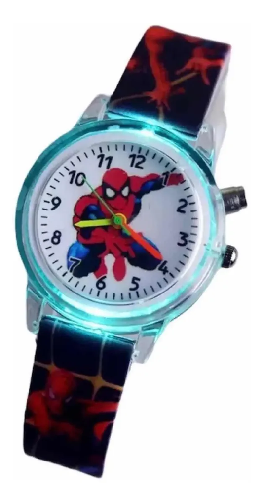 Reloj Spiderman con Luces para Niños